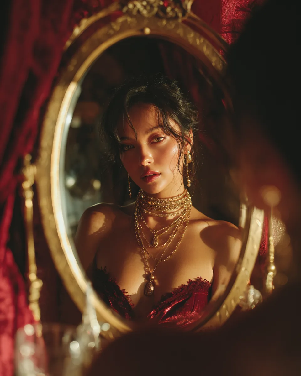 Jewelry casually in mirrors